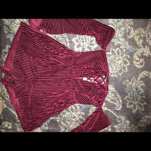 Velvet long sleeve off the shoulders romper